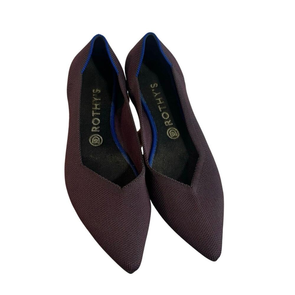 Rothy’s The Luxe Point Pointed Toe Flats Purple Sz 10 Women - Insoles Dirty